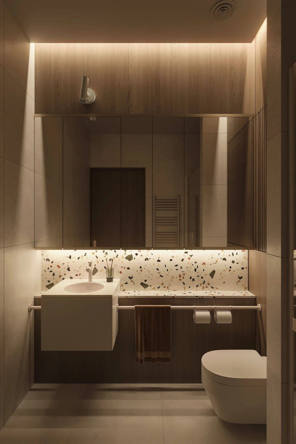 beautiful the design of solid wood and wall with strong texture
