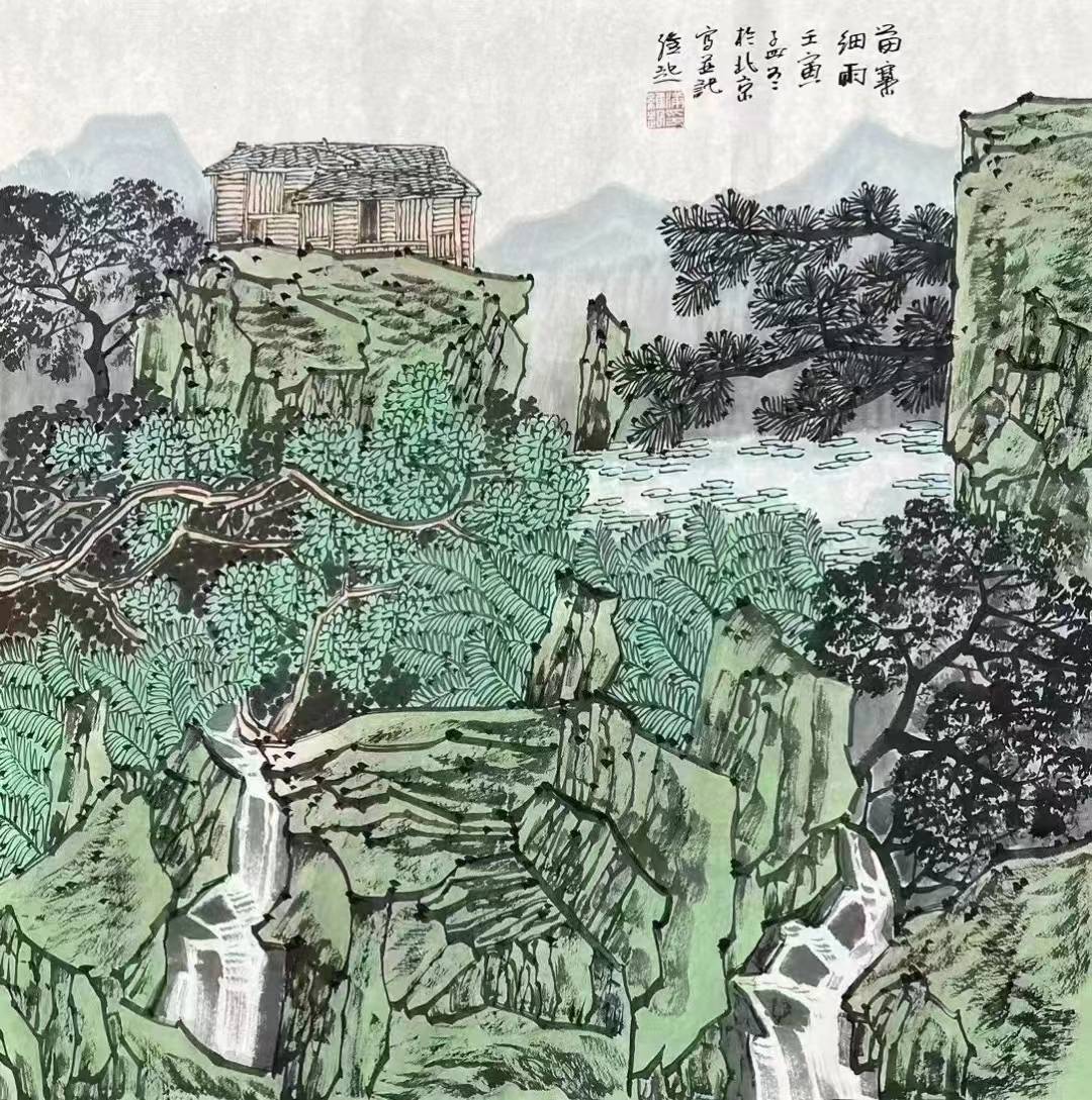 满维起原生态山水国画 独树一帜_作品_主题_画作