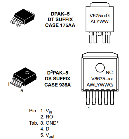 ncv8675dt50rkg低压差稳压器原装规格参数及引脚图_电压_电流_输出