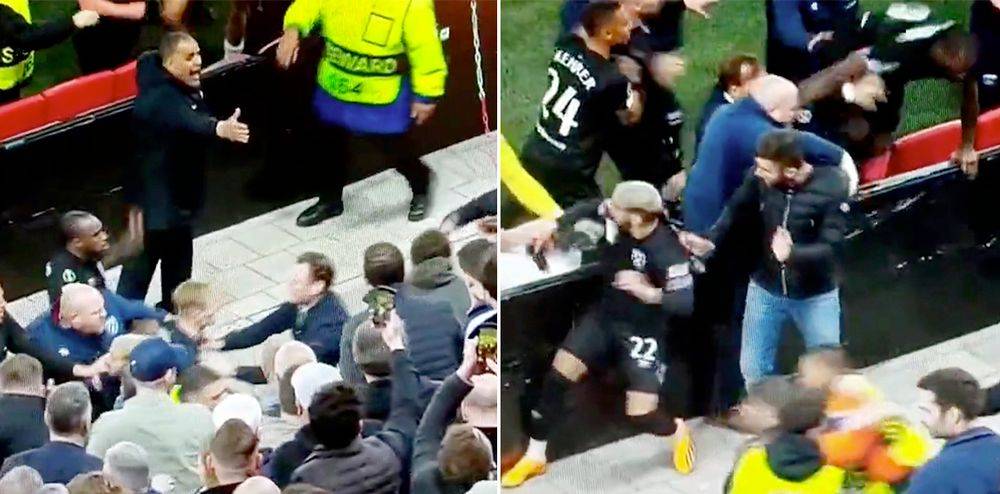 恐怖！足球流氓袭击客队球迷 西汉姆球员冲出场保护家人
