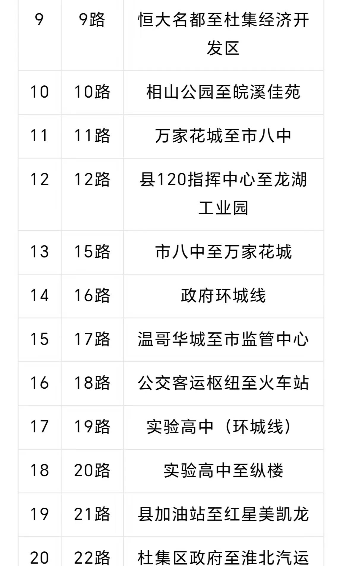 淮北16路公交车路线图图片