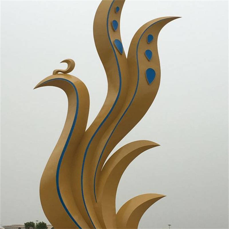 大型不锈钢抽象凤凰雕塑户外广场仿真动物摆件_神话_一定的_中国