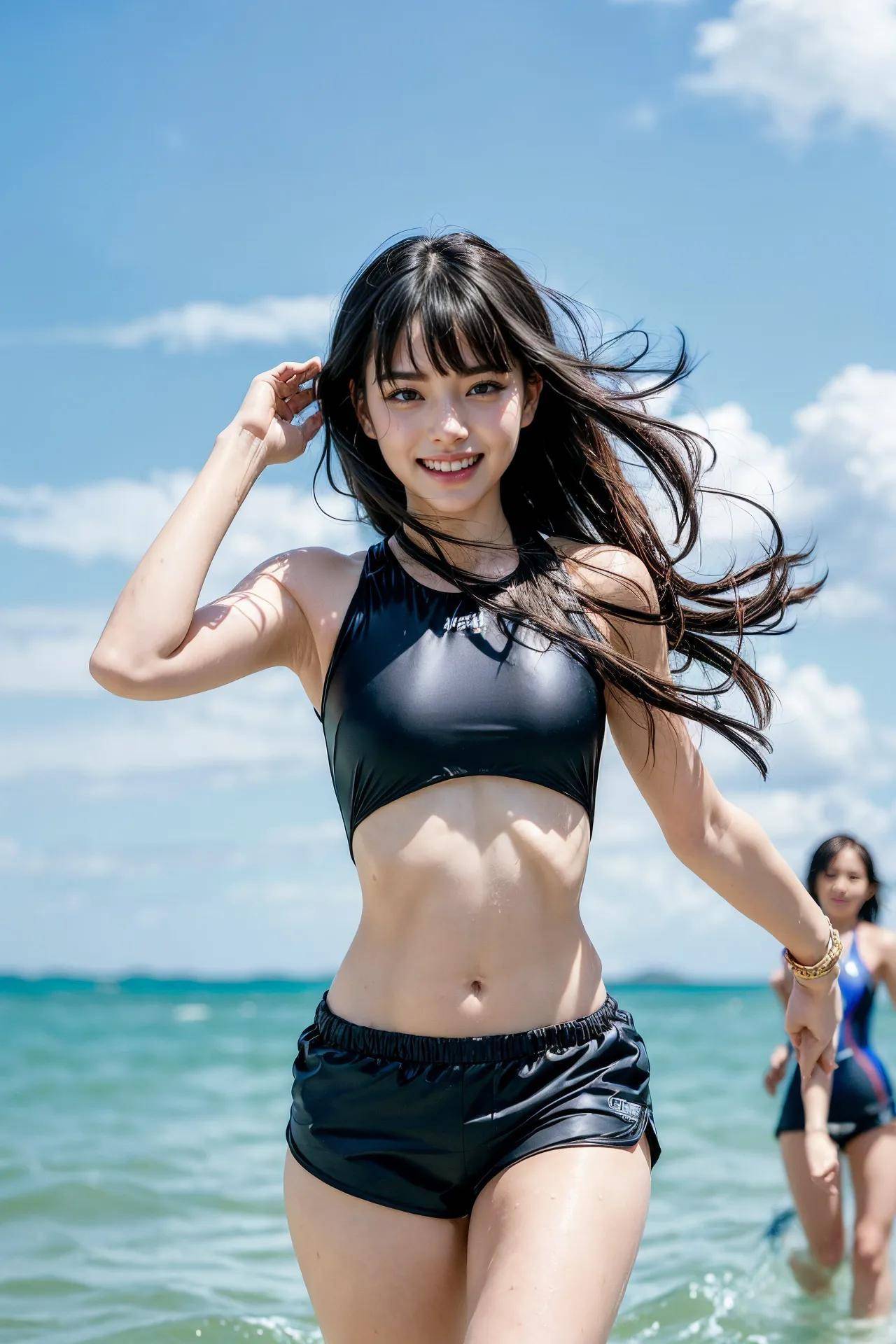 夏日时尚泳装美女：独特魅力勾勒海滩迷人风姿！_身材_身姿_感觉