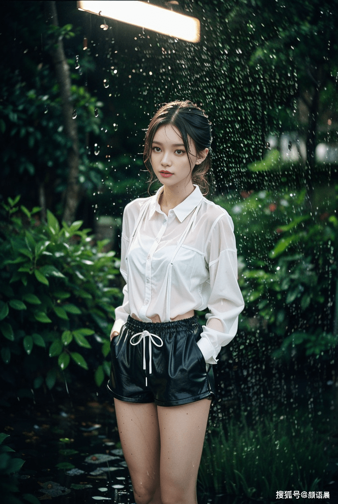 高清美女壁纸,夜拍雨中的美丽小姐姐,秀出别样美感_城市_魅力_发丝