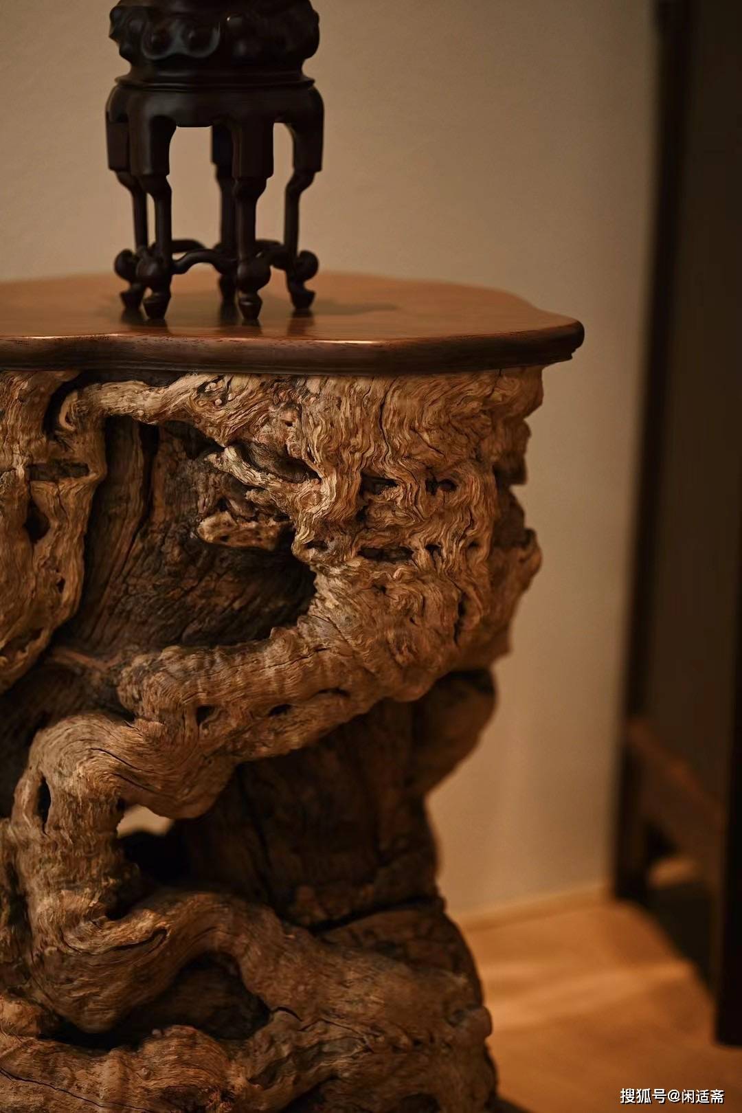 荔枝木,云水意,天然木根几_自然_木家具_乾隆