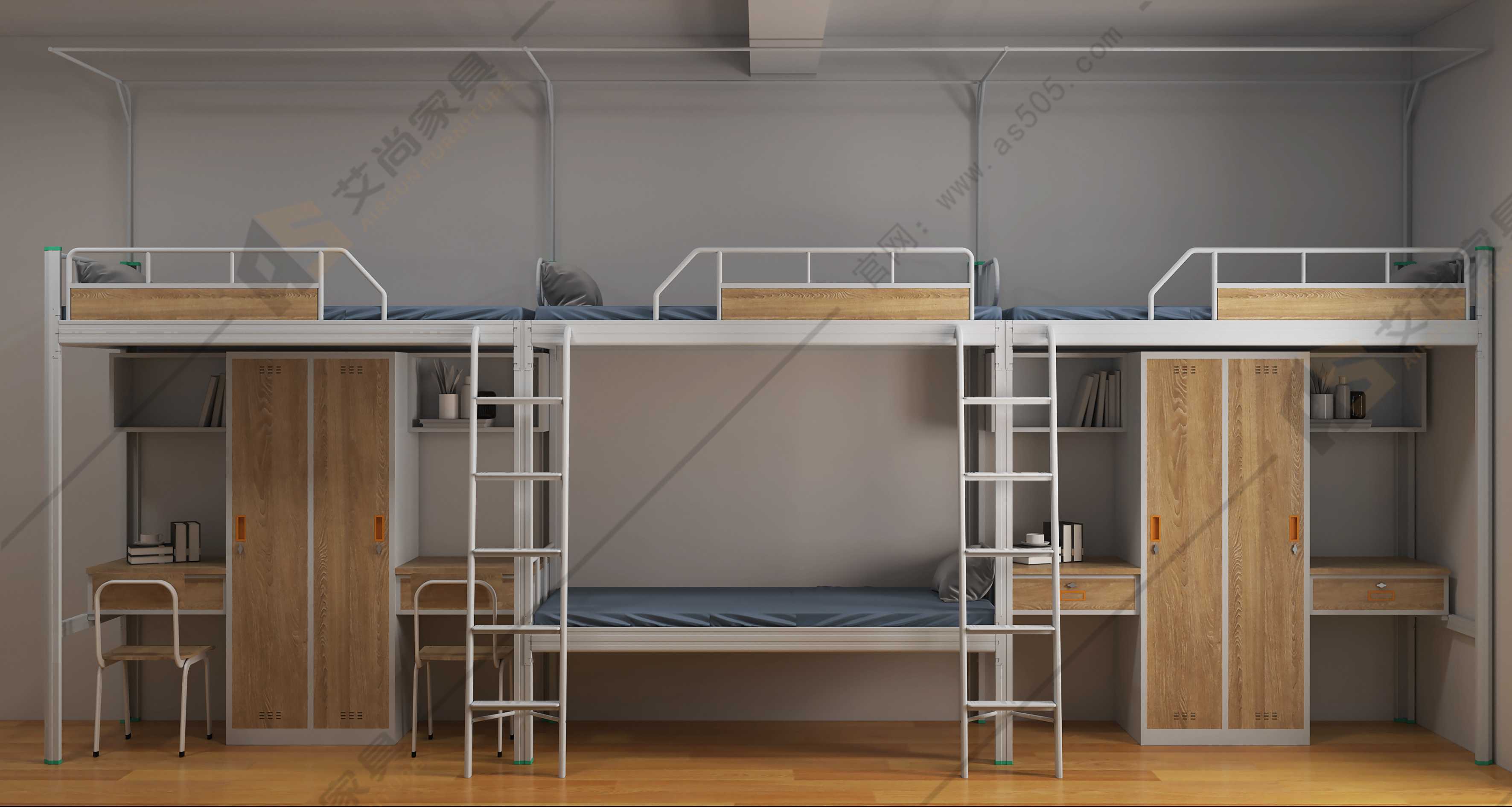 多功能组合式公寓床,开启宿舍新体验_空间_书桌_的设计