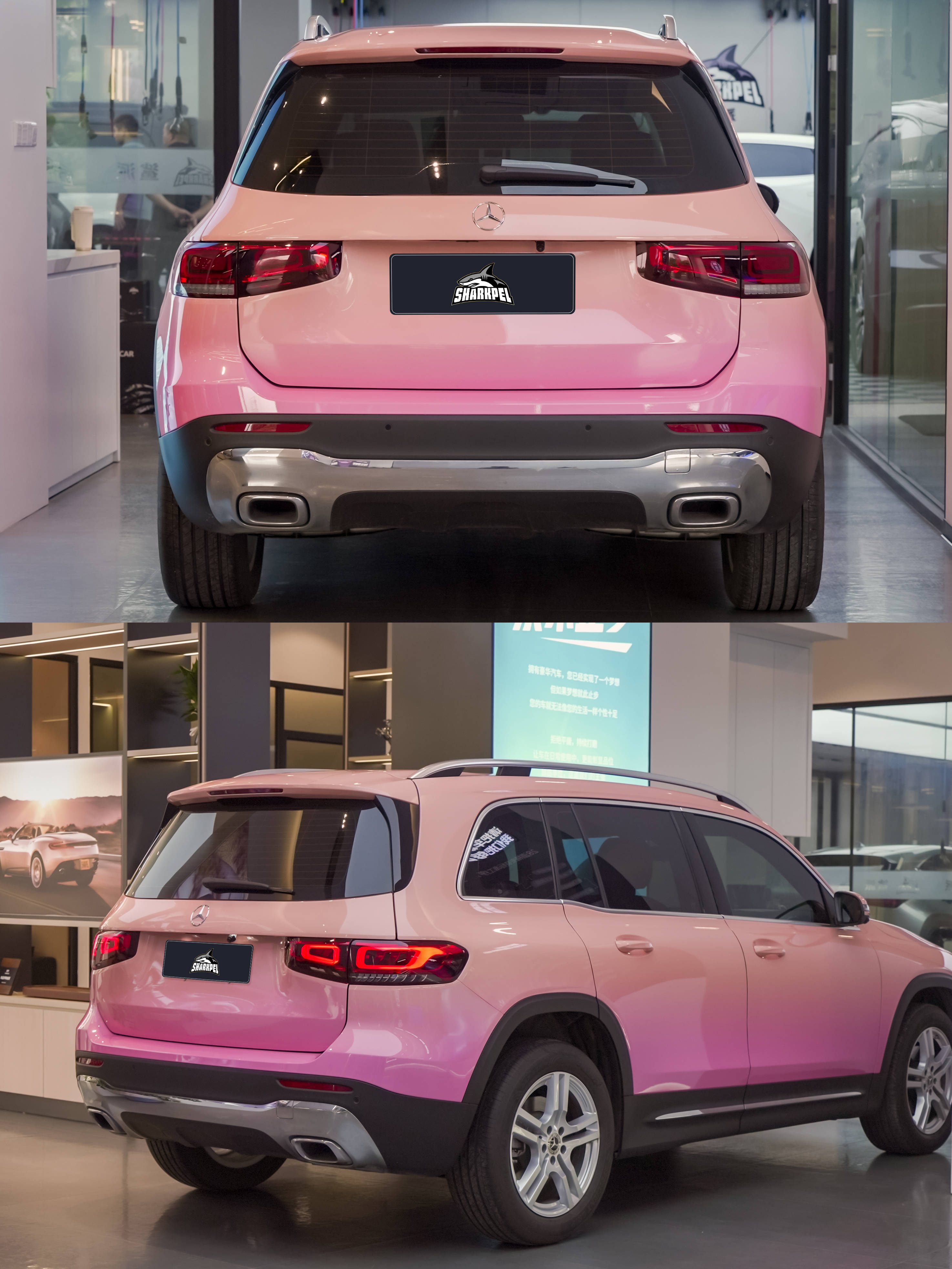 奔驰glb定制彩绘改色这车我能看一百遍