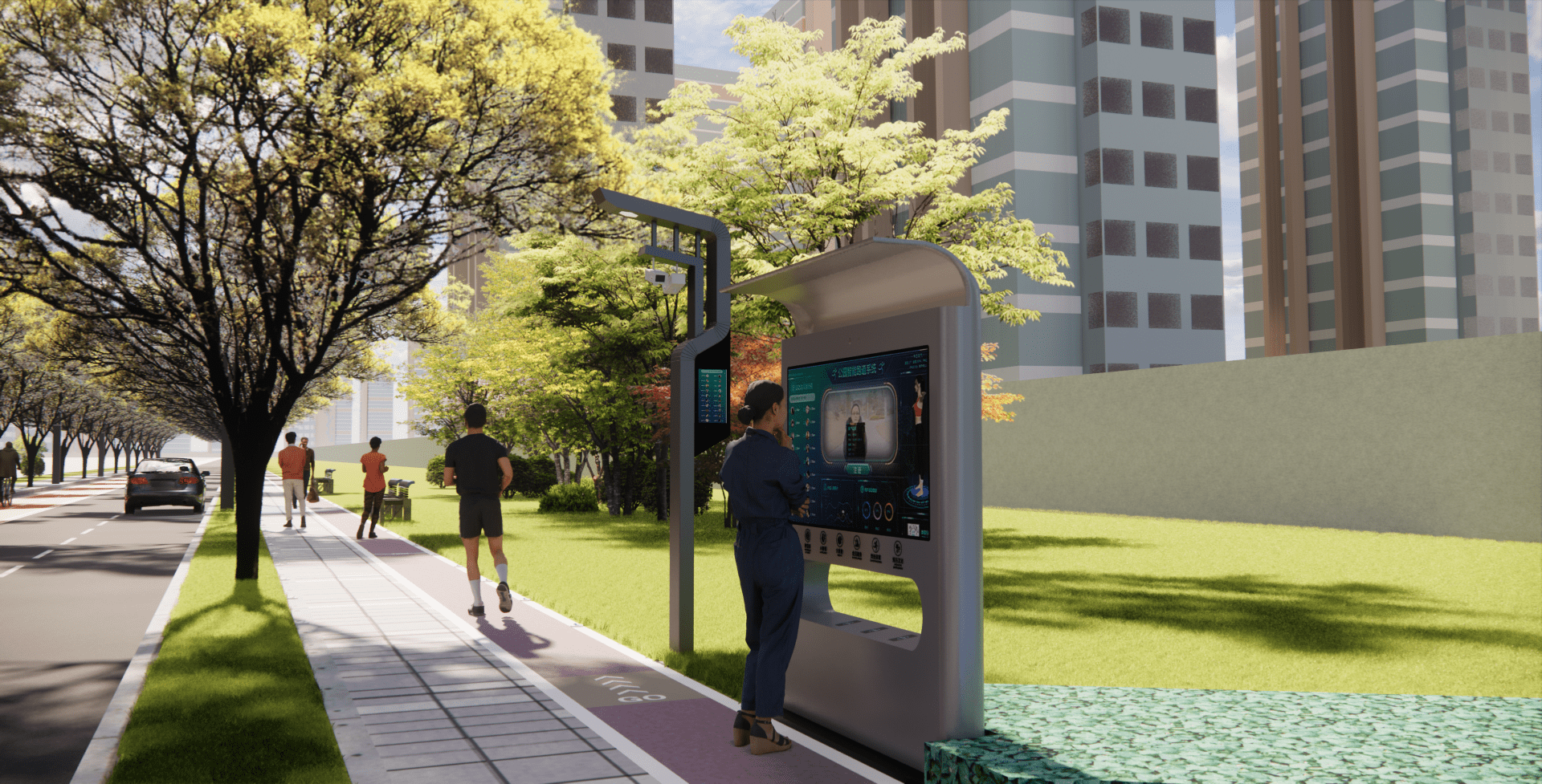 空道智能智慧步道的一大特色就是无感式体验运动带来的乐趣.