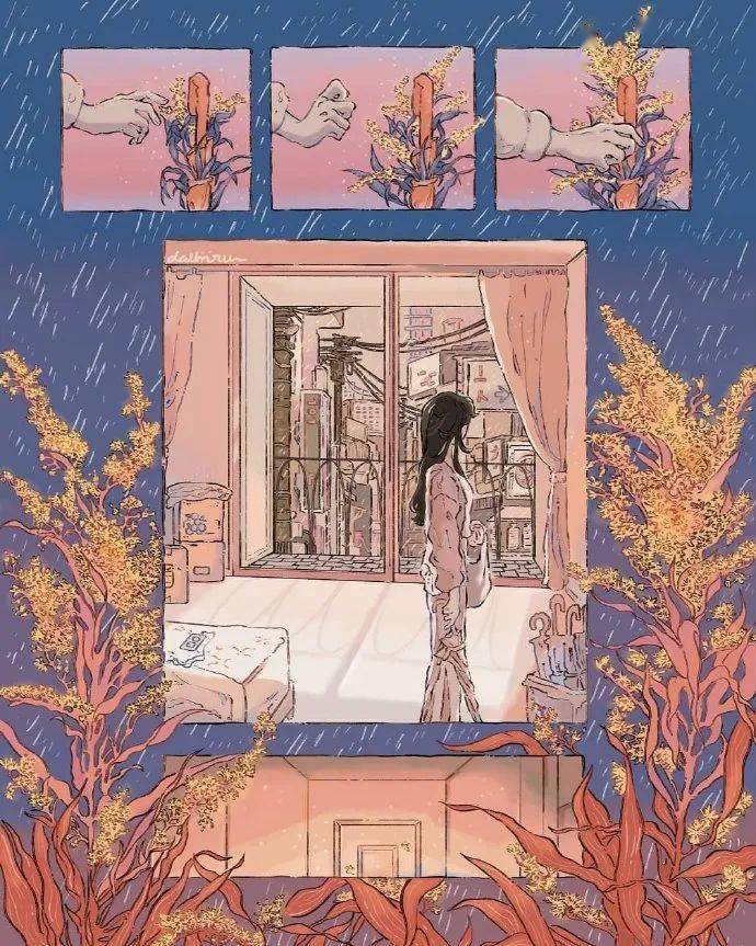 超棒的漫画分镜式构图温柔治愈故事插画每幅画就是一个美好的故事