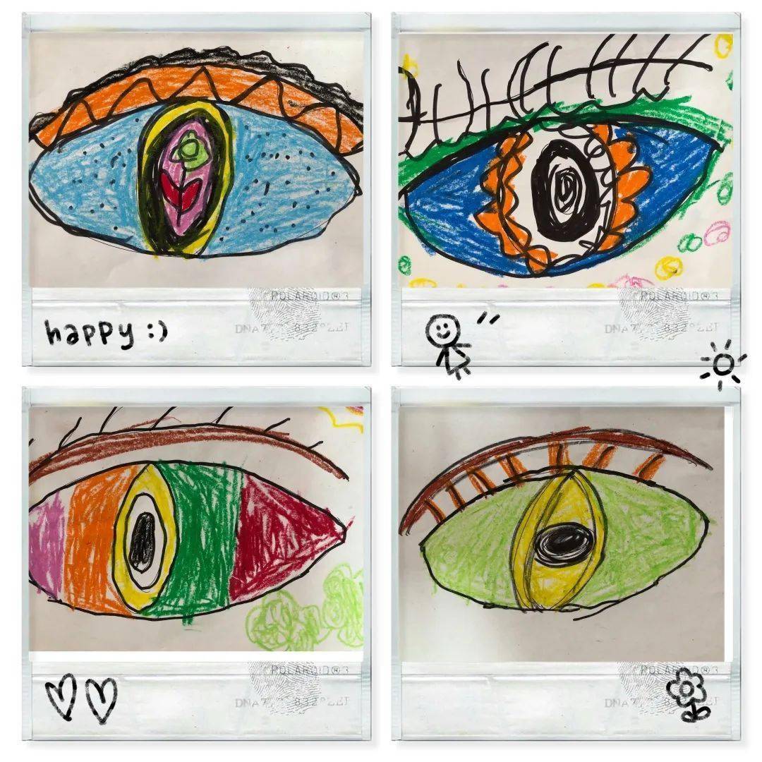 眼睛儿童画 简单图片
