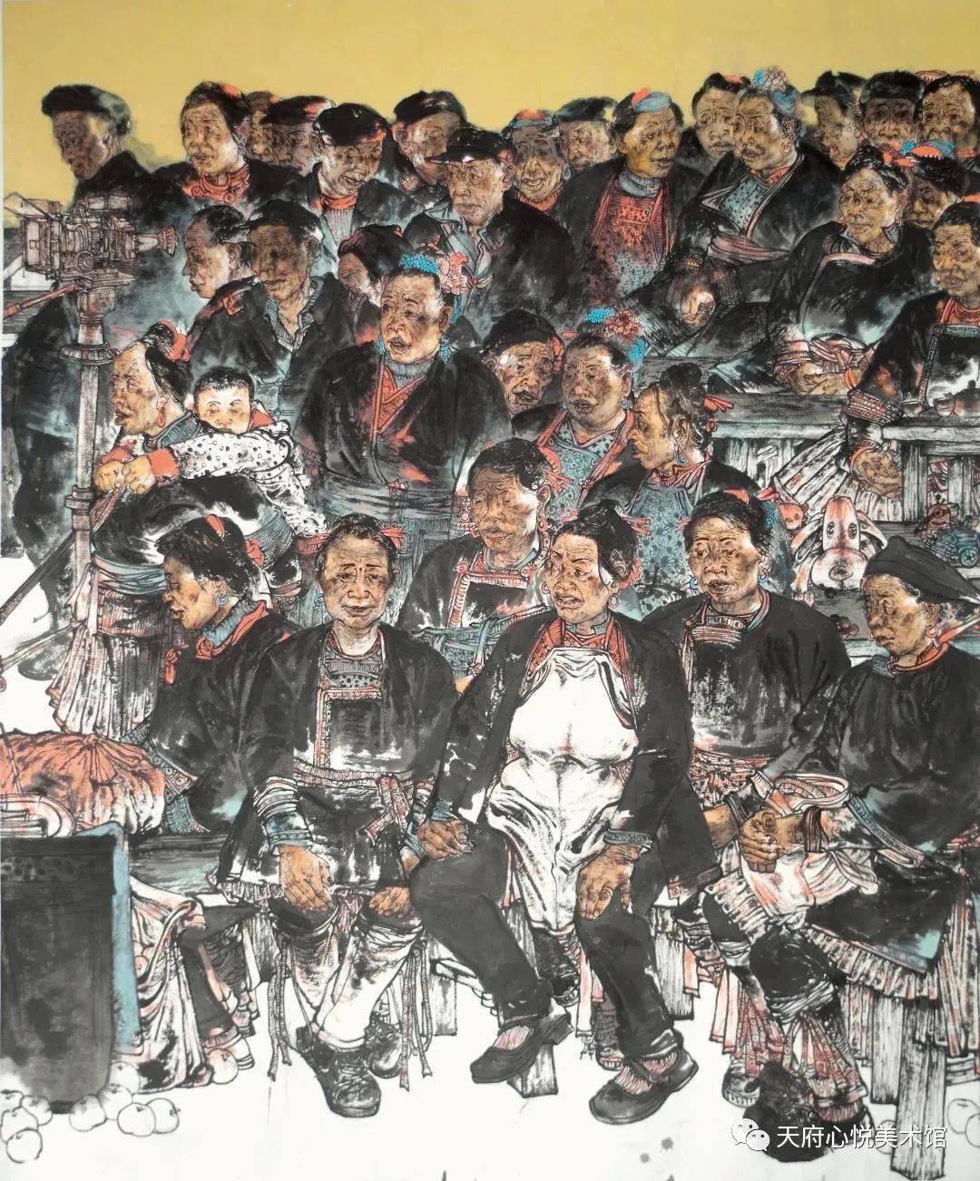 160cm魏明阳《雅集图》208cm×143cm李 杰《山间院落》96cm×155cm侯