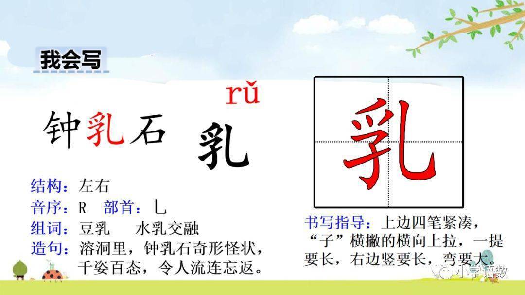 部编版四年级语文下册第17课《记金华的双龙洞》知识点+图文详解