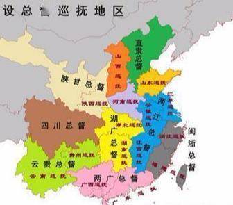 清朝各省行政区划图图片