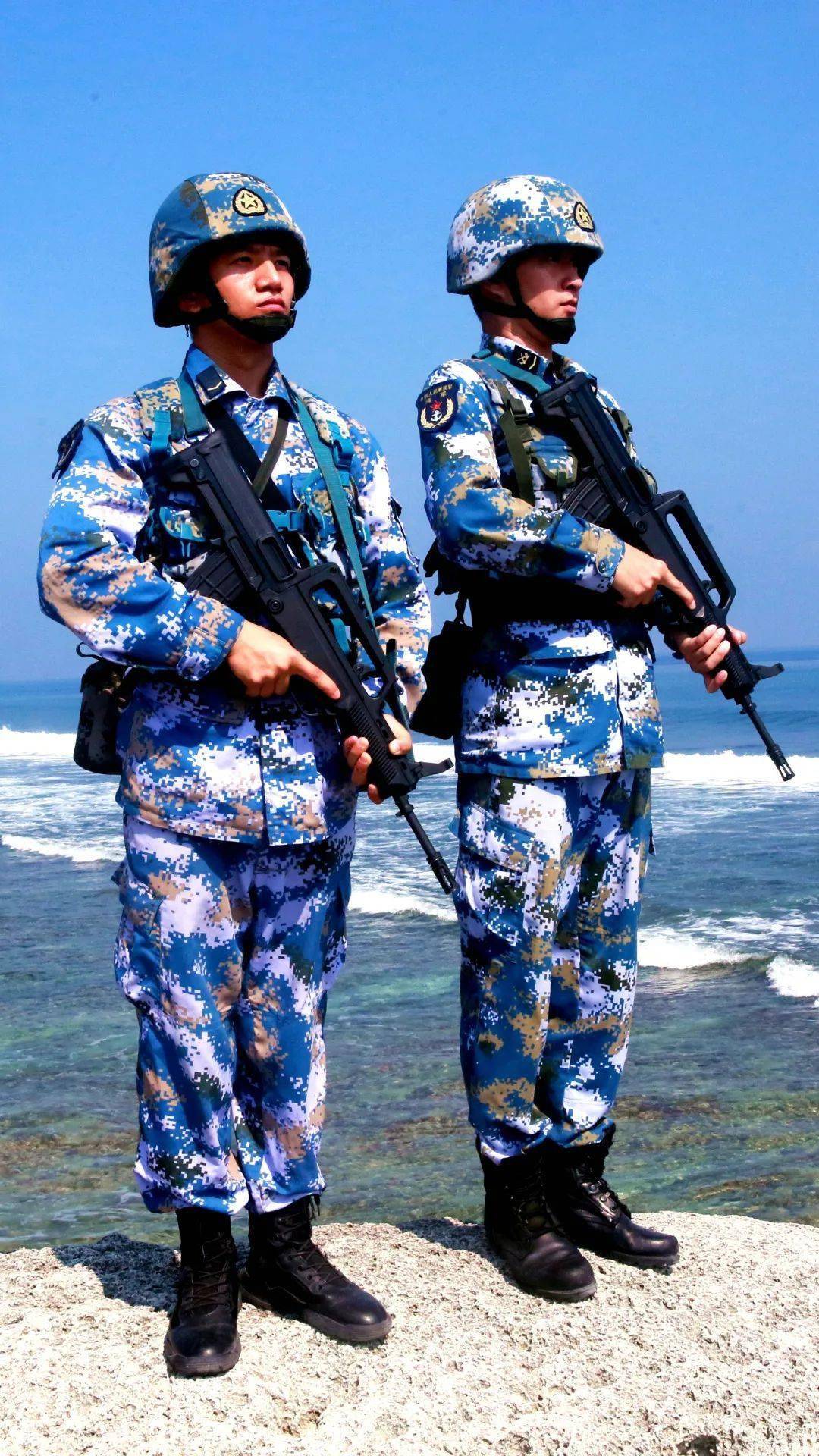 高清壁纸丨碧海蓝天跟人民海军一起守护