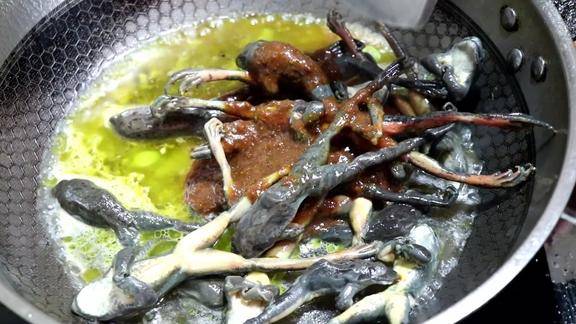 本溪特色美食酱焖蛤蟆当地人人爱吃