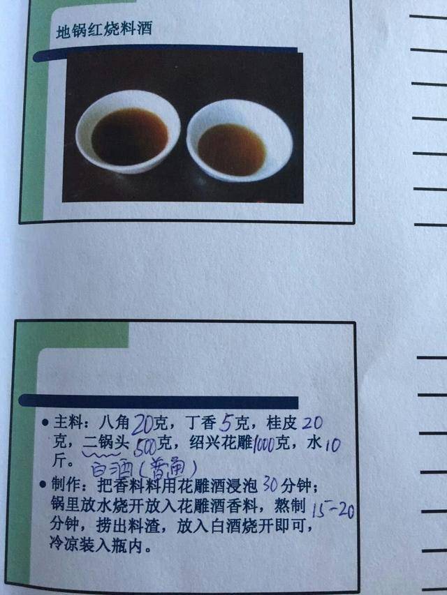 地锅红烧料酒酱料配方笔记淮海地锅菜系列配方笔记目录