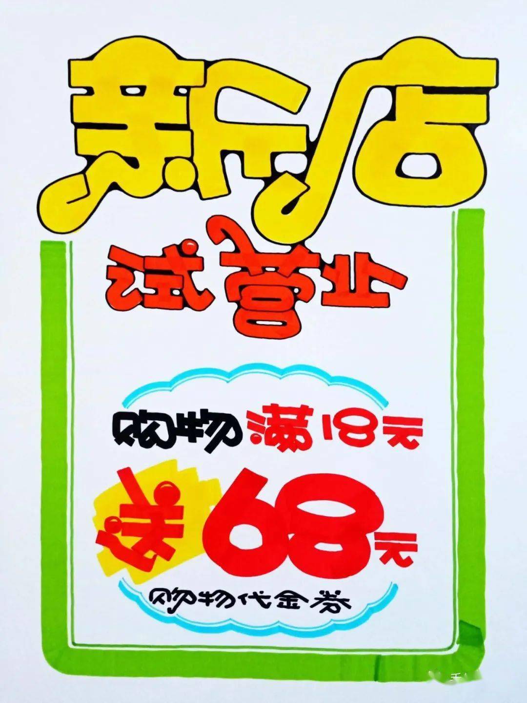 连锁新店试营业海报模板及教程分解