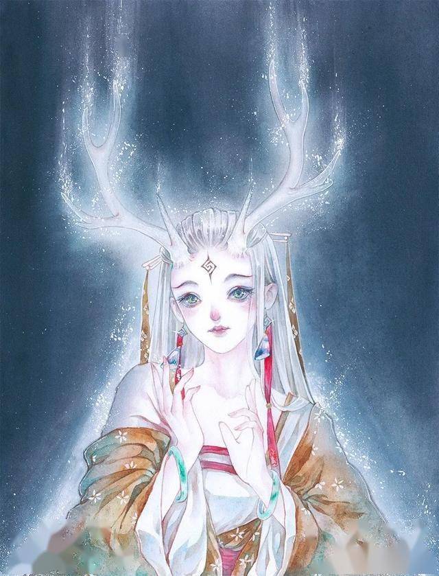 水彩古风美人神魔和单纯古装都有真的太好看了45张