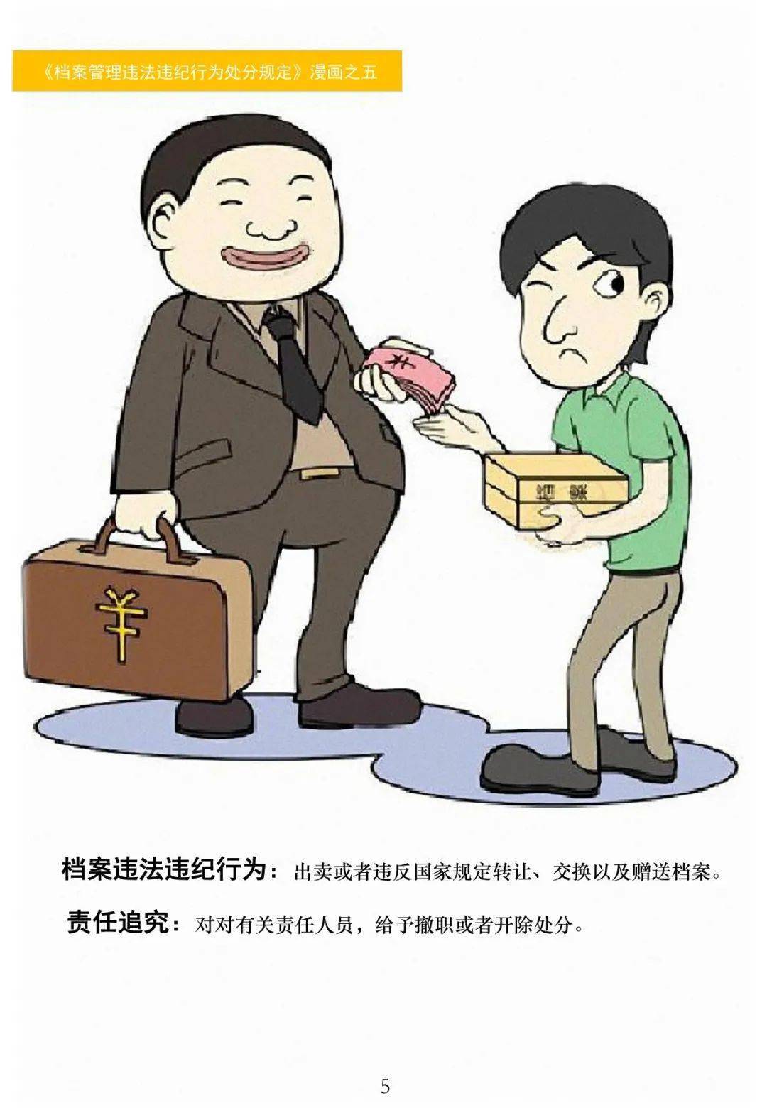 档案法丨档案违法违纪案例漫画