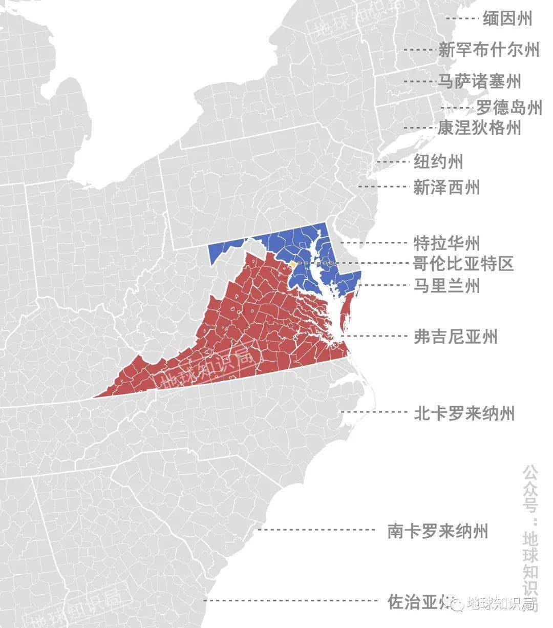 弗吉尼亚州位置图片