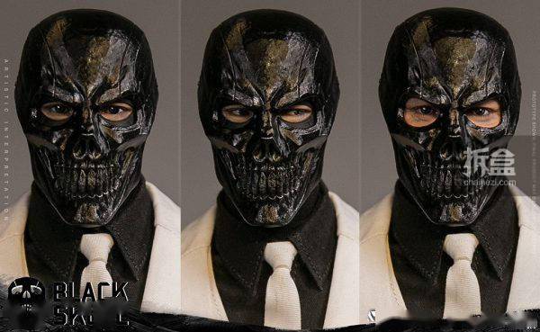 vts toys 黑骷髅 black skull 1:6可动收藏人偶