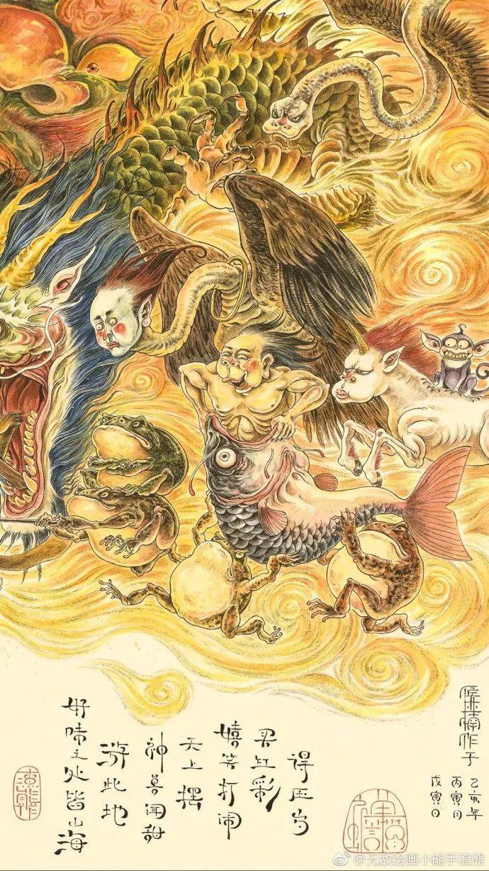太震撼!85后中国画师笔下的鬼神世界,让人一眼就爱上!_传统