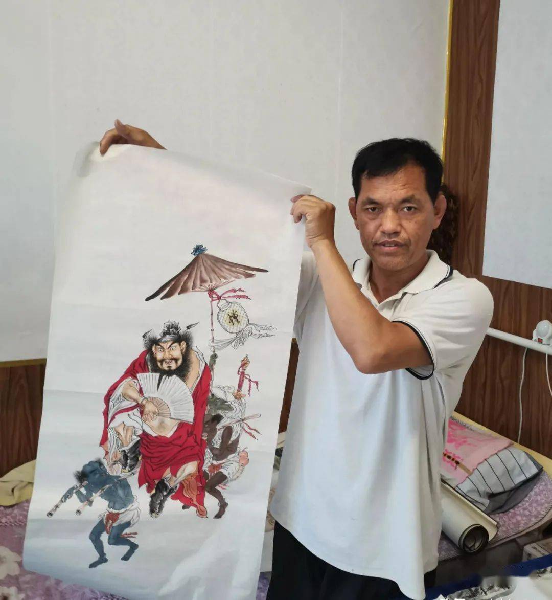 故城有一位聋哑画家,其作品8000元/平方尺!