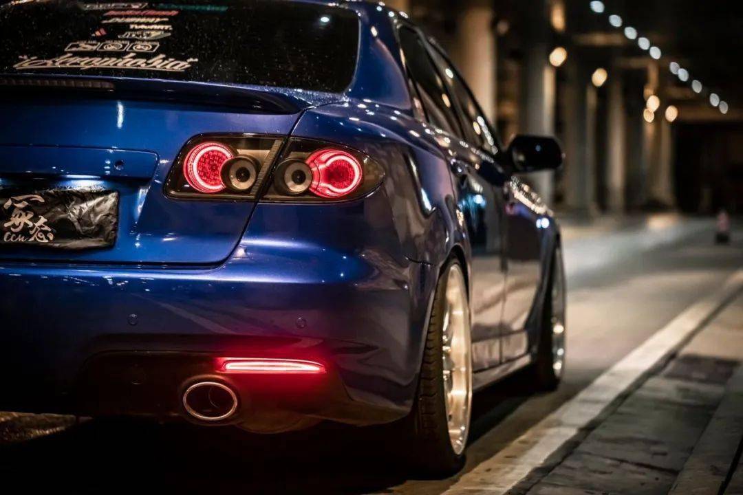 稀有 mps 日本进口包围上身,长沙车友这辆蓝色天使眼马自达 6 简直