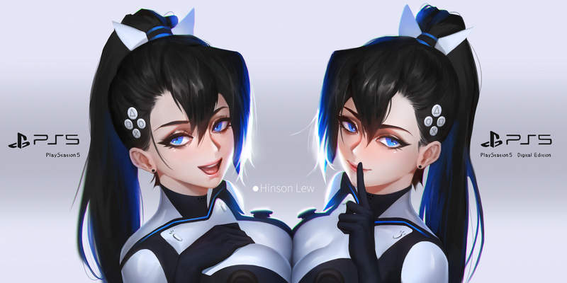 ps5拟人化:主机妹子香喷喷,画师极力创作的每一位角色都很赞