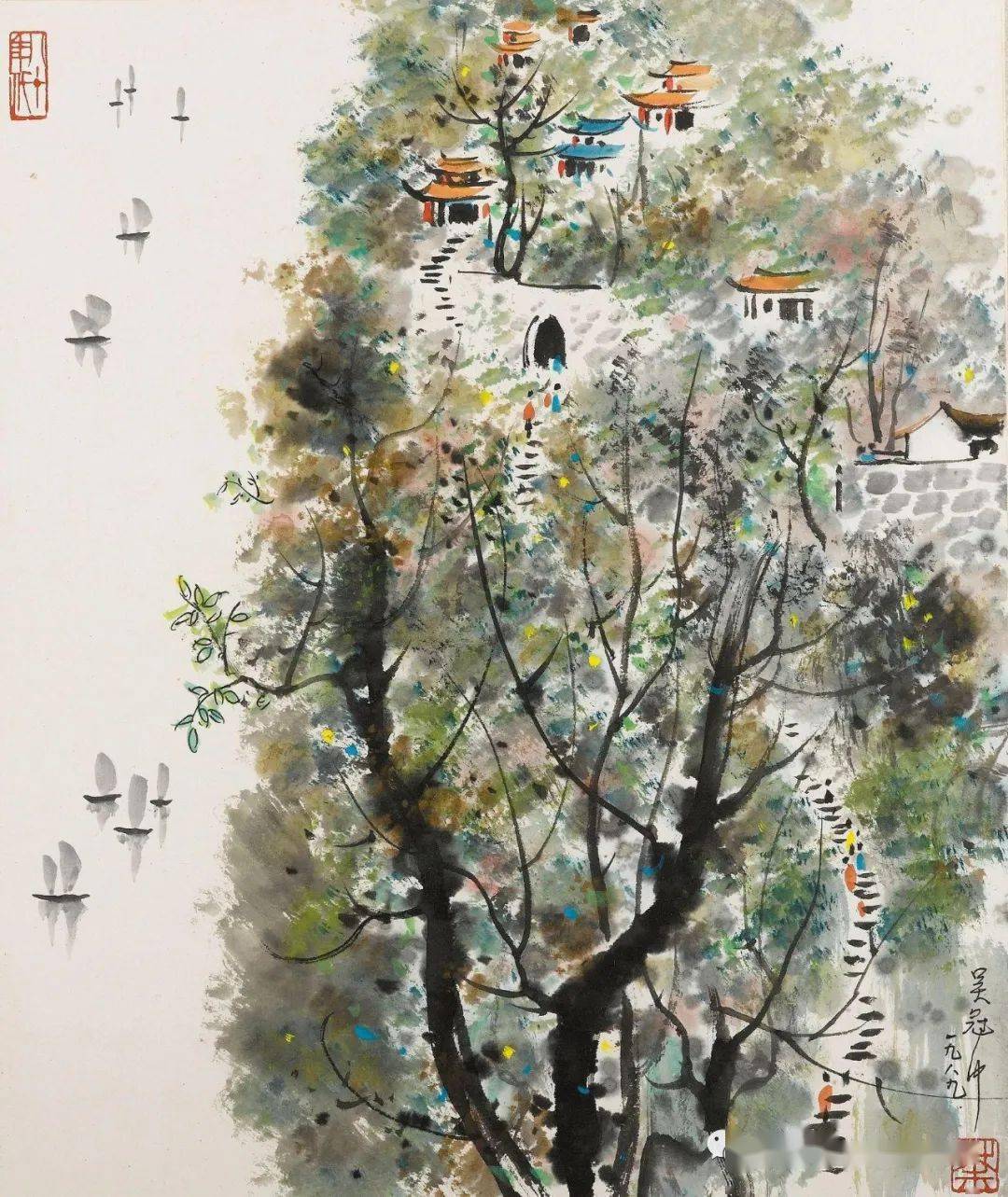 吴冠中(1919—2010)江苏宜兴人,当代著名画家,油画家,美术教育家.