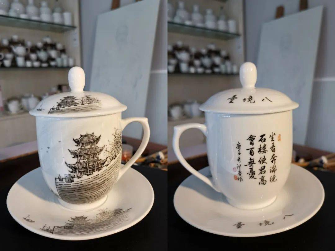 多图预警,这就是客家瓷画里的赣州!_瓷盘