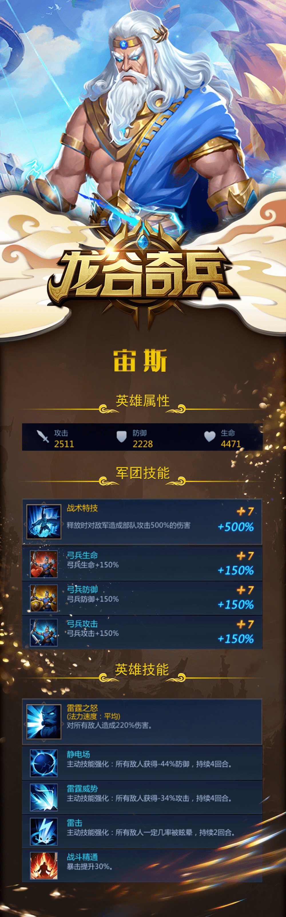 英雄档案 | 至尊天神宙斯