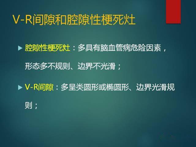 脫髓鞘疾病腔隙性腦梗死與血管周圍間隙的鑑別診斷