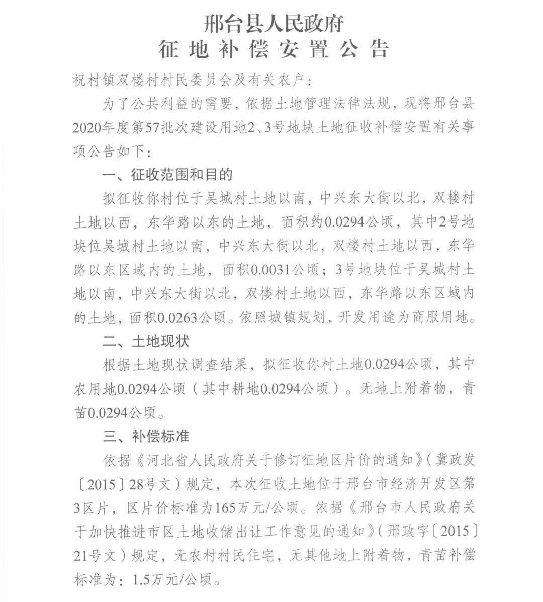 新一轮征地拆迁来啦涉及邢台多个街道社区快看看有没有你家