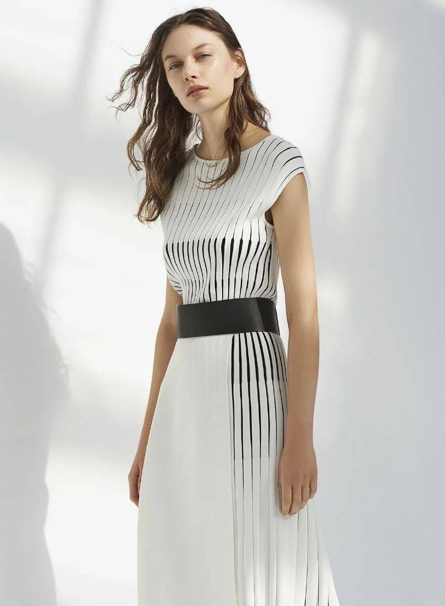 针织设计直线百褶