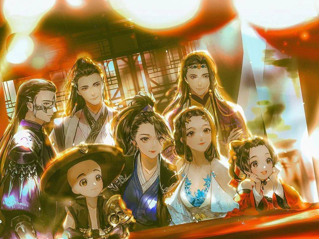 唯美古风人物肖像,用板绘的方式画出来别有一番韵味