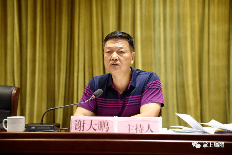 瑞丽市委副书记,市长谢大鹏在会上就"两违"专项清理整治工作和农村人