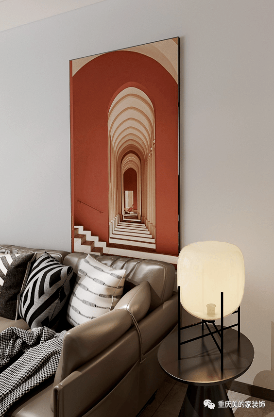 高级灰爱马仕橙现代摩登时尚家