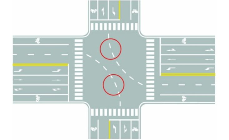 但是沪太路恒北路路口情况特殊,进入路口前,地面和立牌都明确指示车道