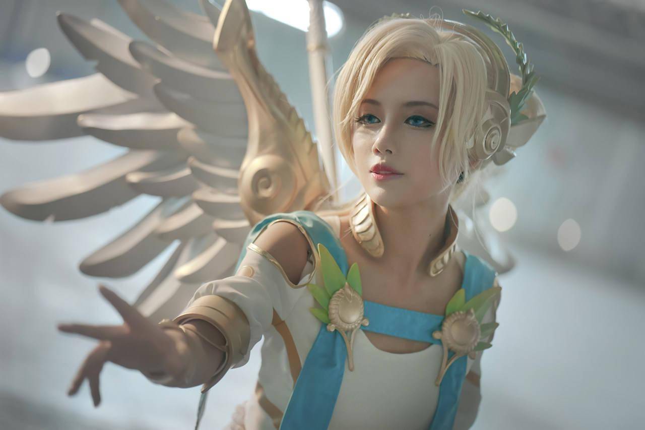 守望先锋 天使 胜利女神 cosplay_Mercy