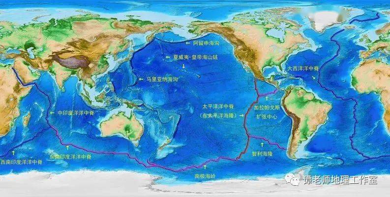 世界海洋分布图高清图片