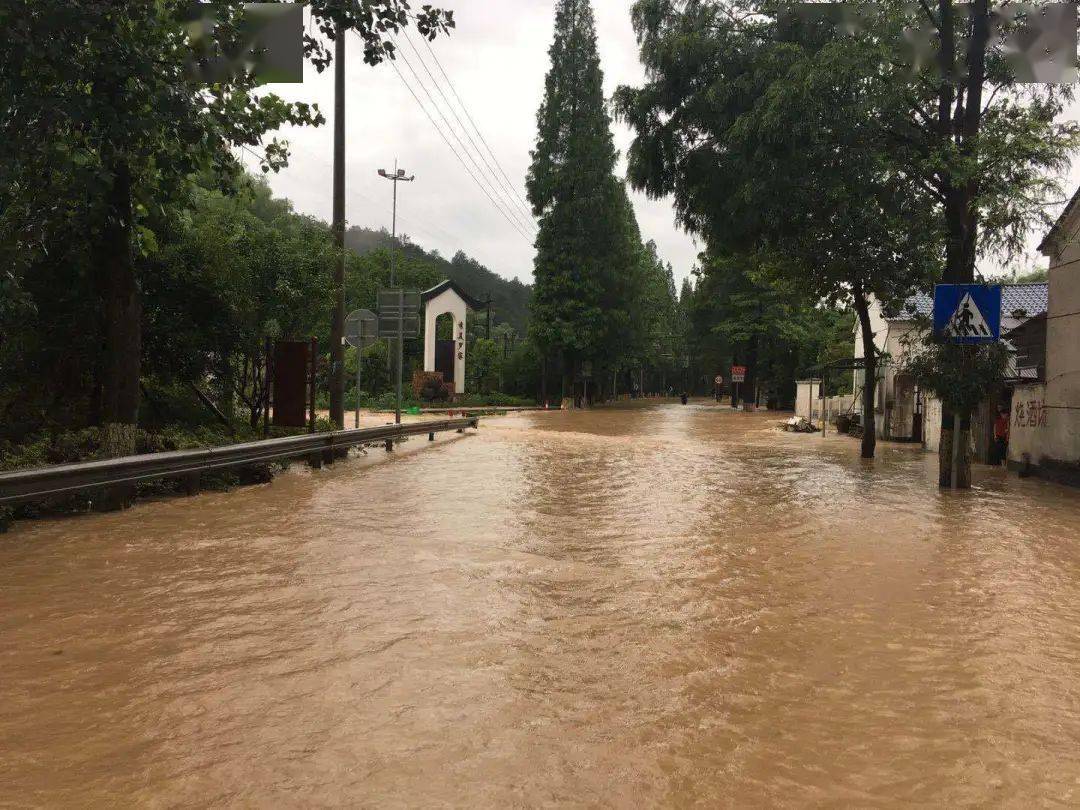 暴雨襲龍多路段積水無法通行龍游人民眾志成城抗暴雨