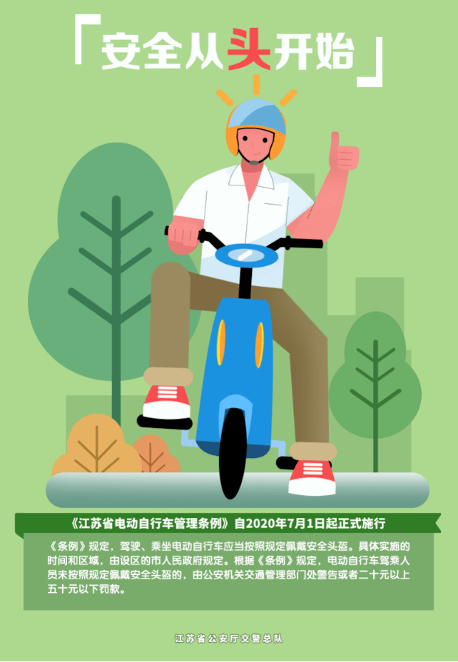 为保障电动自行车驾乘人员的生命安全,条例对驾驶,乘坐人员佩戴安全