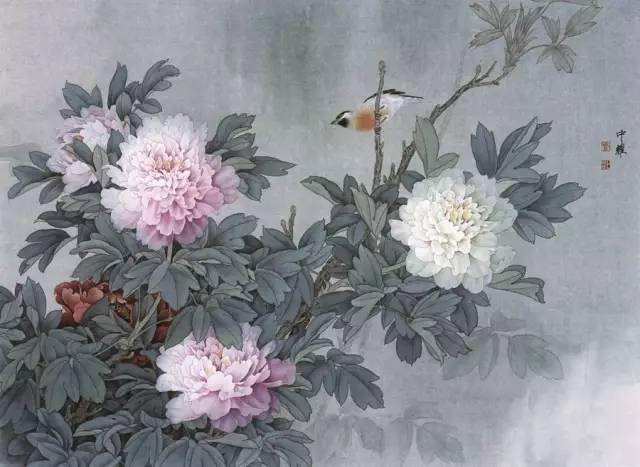 周中耀先生画牡丹美妙