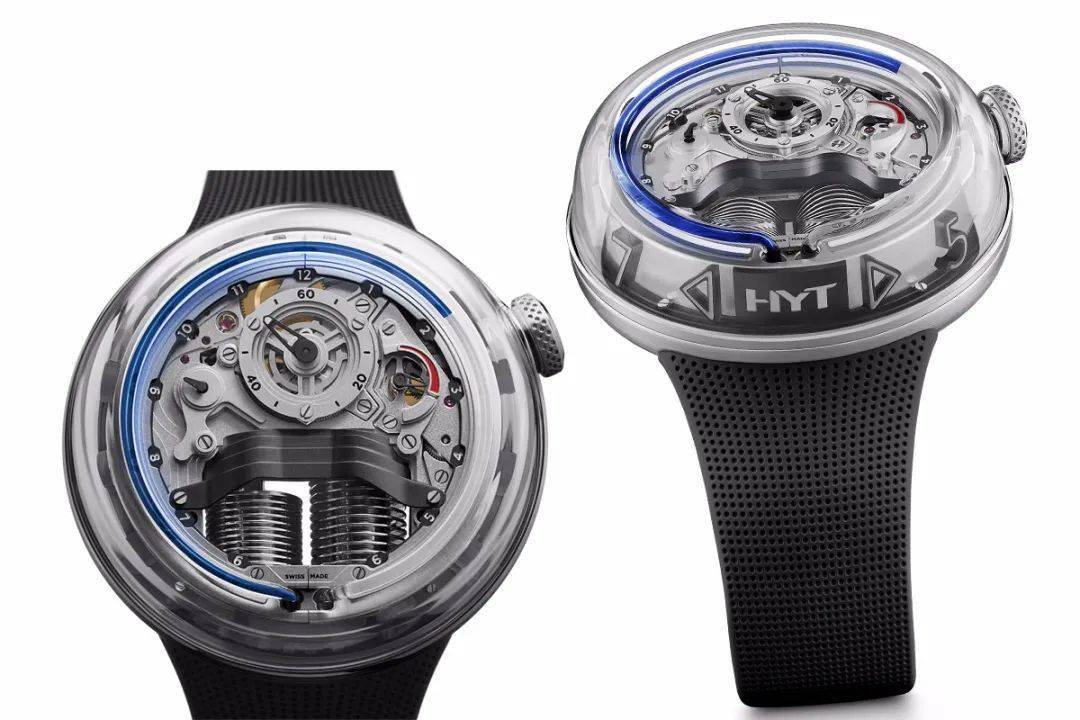hyt蓝色液体款h5腕表