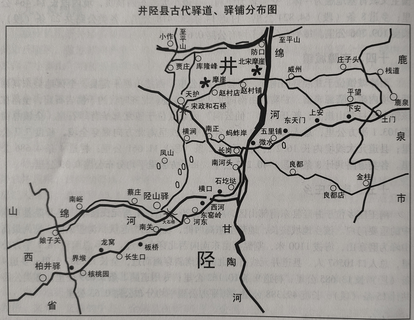 井陉秦皇古道线路图图片