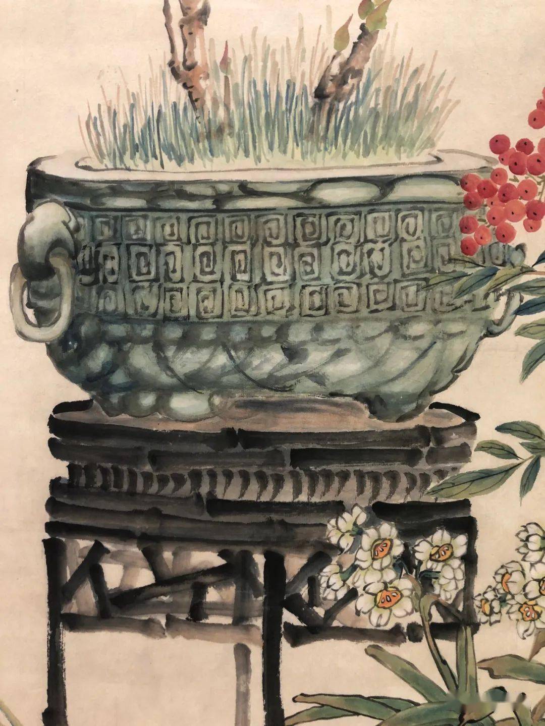 黄如玉,字云骏,号散庐,清末民国海派名家,擅博古花卉,时人重之,不轻与