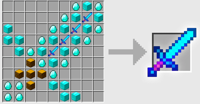 我的世界:11張劍的隱藏合成表,萌新一臉懵逼,老mc:有貓膩!_鑽石