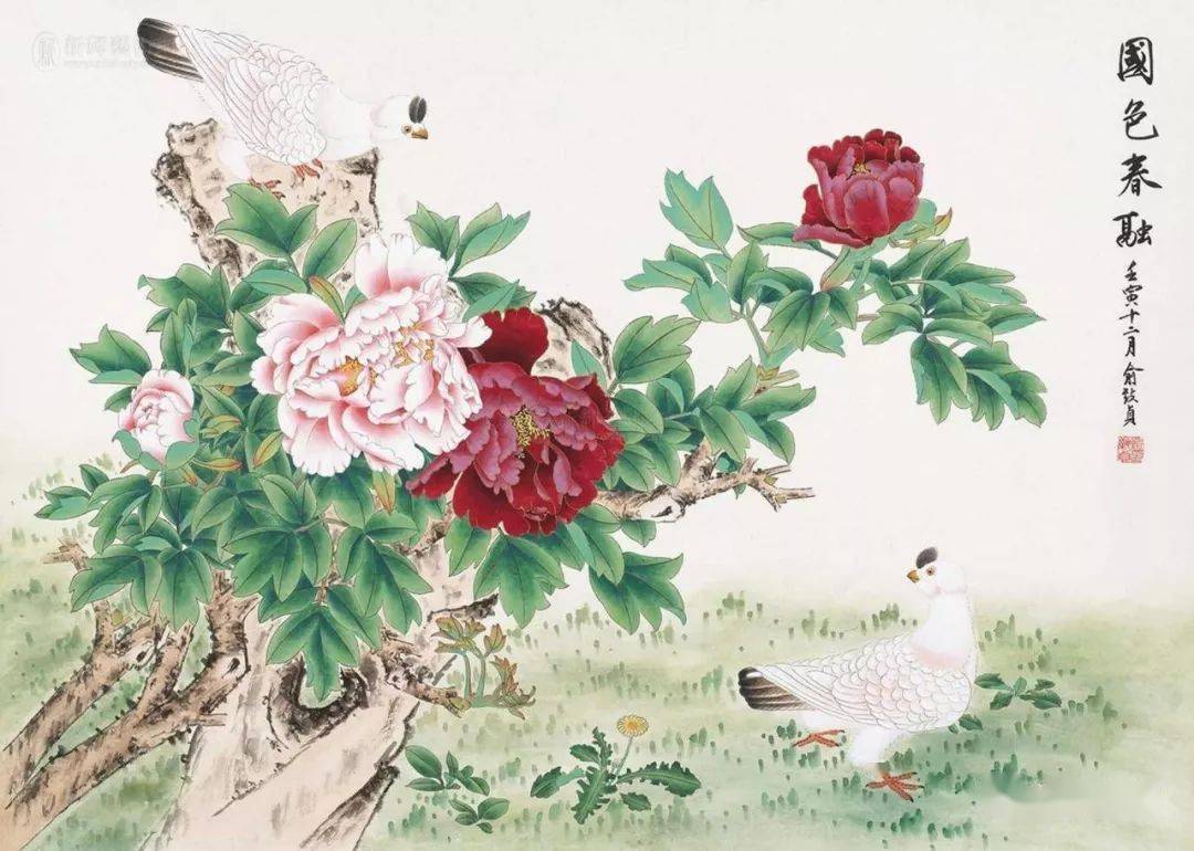 历代名家画牡丹唯有真国色才得花开动京城