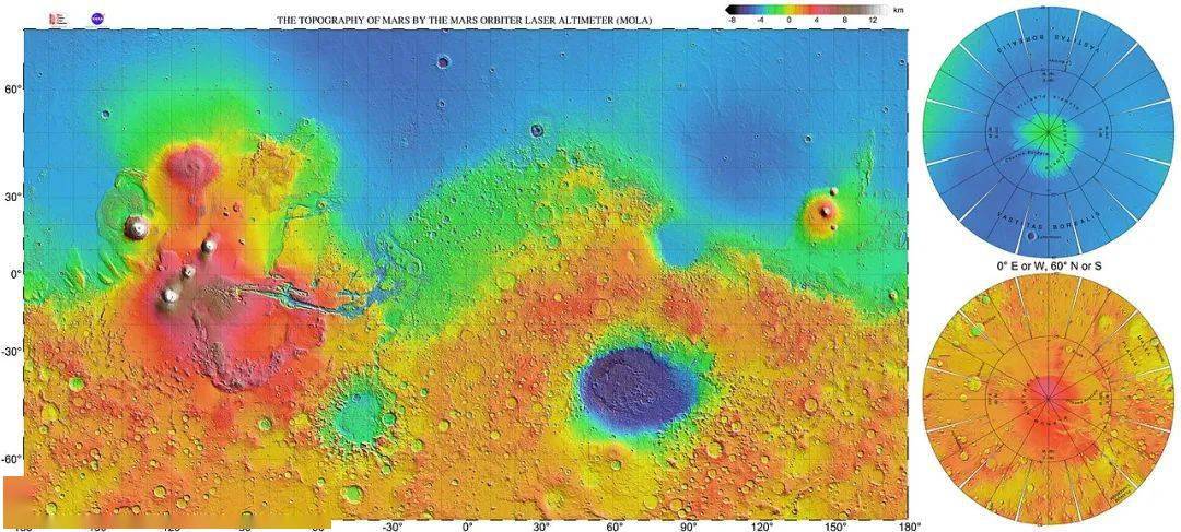 火星表面地形全图图片